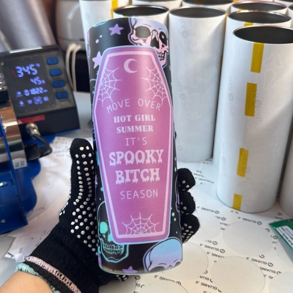 Glow in the dark hot girl summer tumbler Halloween